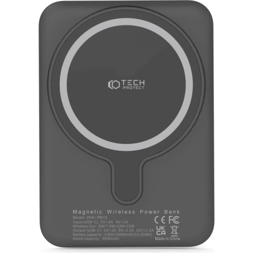 Powerbank MagSafe Tech-Protect PB10 LifeMag 5000mah Black