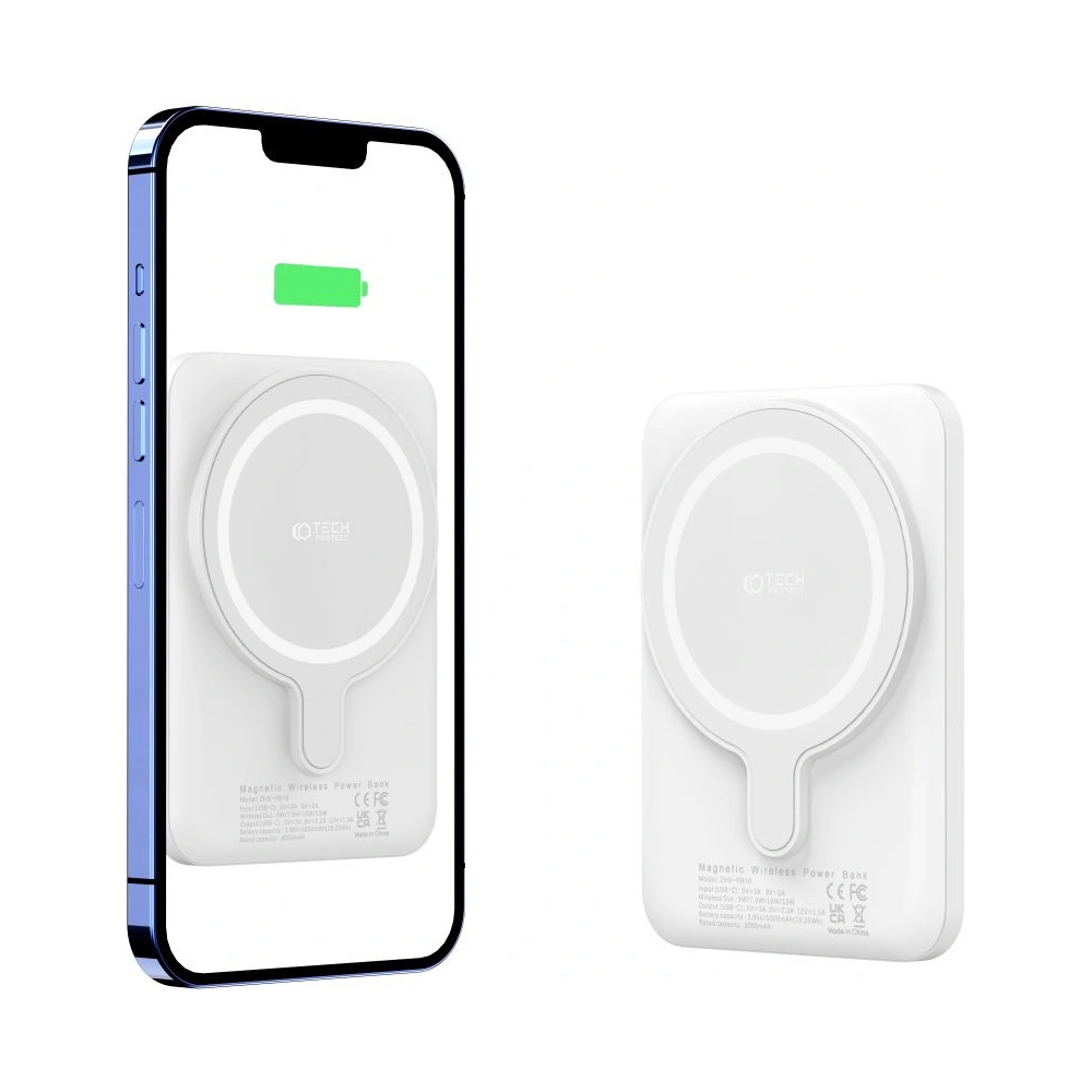 Hurtownia GSM - Powerbank MagSafe Tech-Protect PB10 LifeMag 5000mah Bílý - THP1282WHT - {ean13} - Hurt