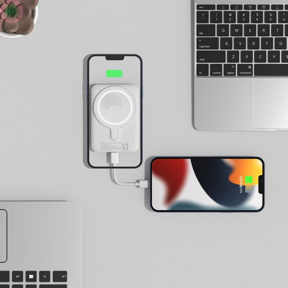 Hurtownia GSM - Powerbank MagSafe Tech-Protect PB10 LifeMag 5000mah Bílý - THP1282WHT - {ean13} - Hurt