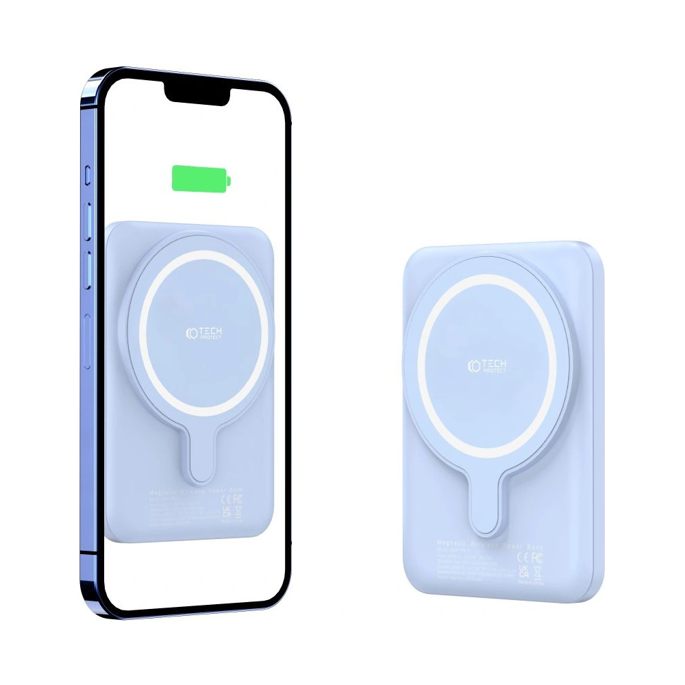 Hurtownia GSM - Powerbank MagSafe Tech-Protect PB10 LifeMag 5000mAh Modrý - THP1283BLU - {ean13} - Hurt