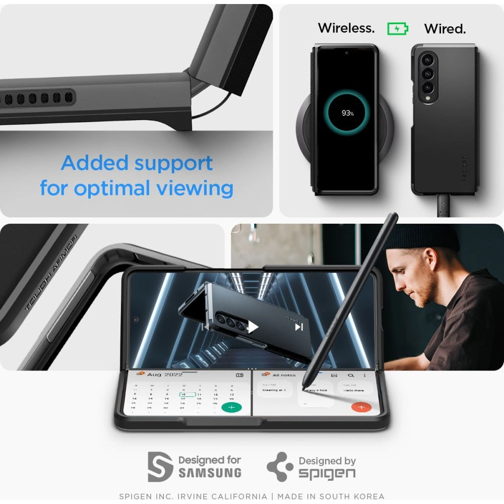 Hurtownia GSM - Etui Spigen Tough Armor Samsung Galaxy Z Fold 4 černé - SPN2315 - {ean13} - Hurt