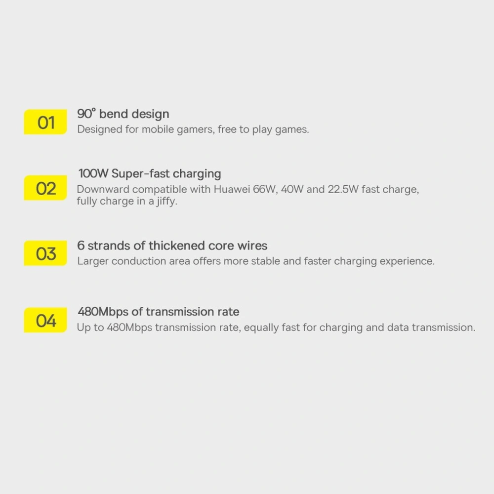 Wholesale Baseus MVP 2 Elbow-shaped Fast Charging Data Cable USB to Type-C 100W 1m Black+Red - BSU3507 - {ean13} - Hurt