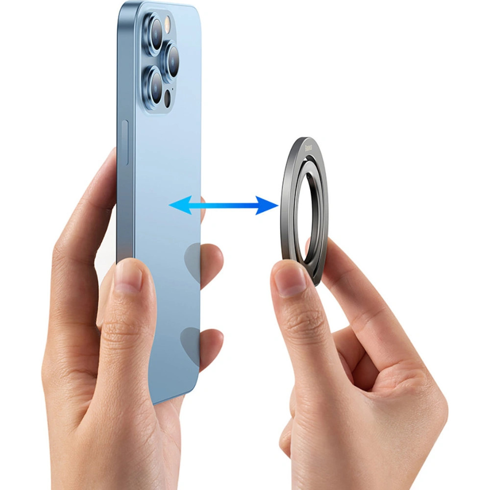 Wholesale Baseus Halo magnetic ring holder silver phone stand - BSU3510 - {ean13} - Hurt