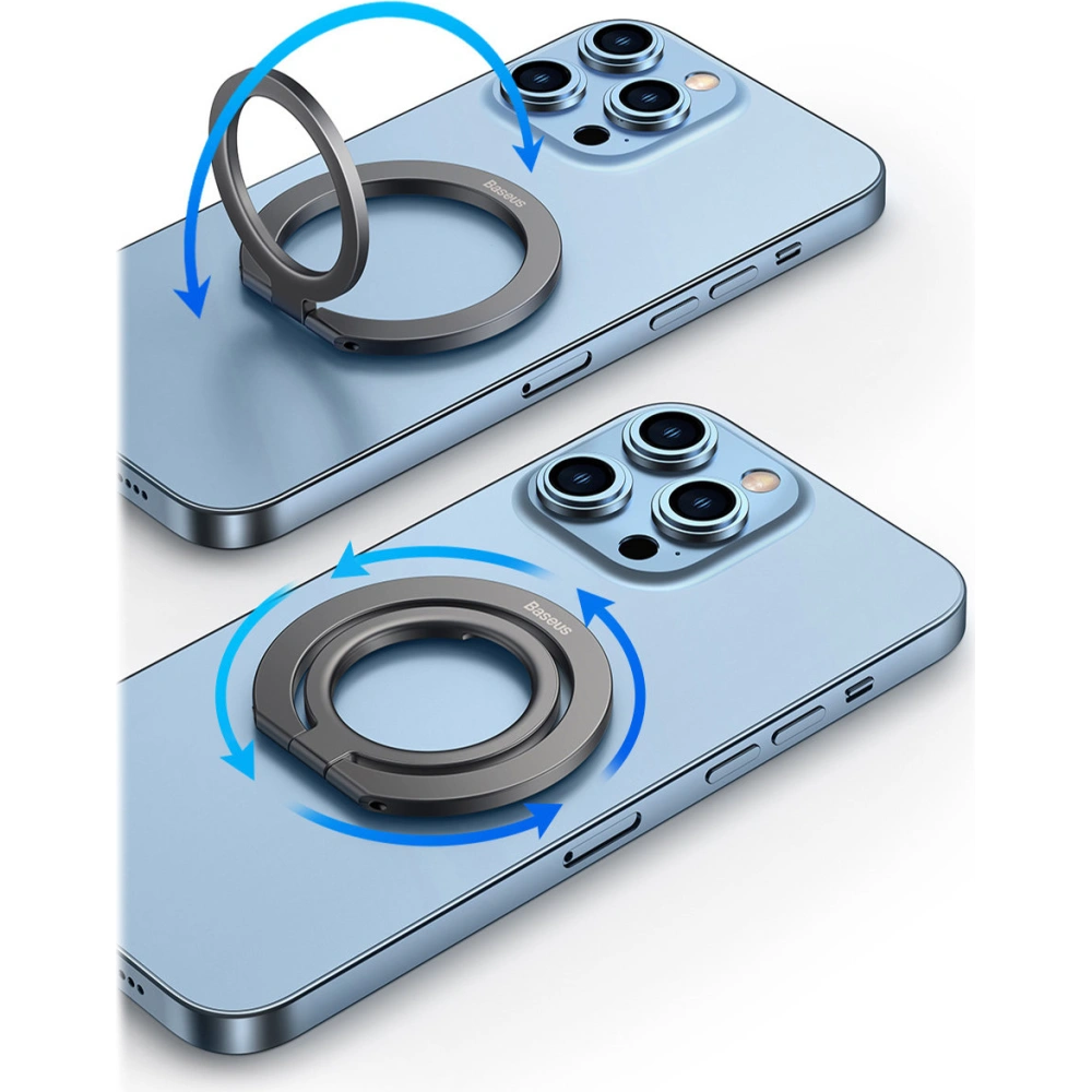 Wholesale Baseus Halo magnetic ring holder silver phone stand - BSU3510 - {ean13} - Hurt