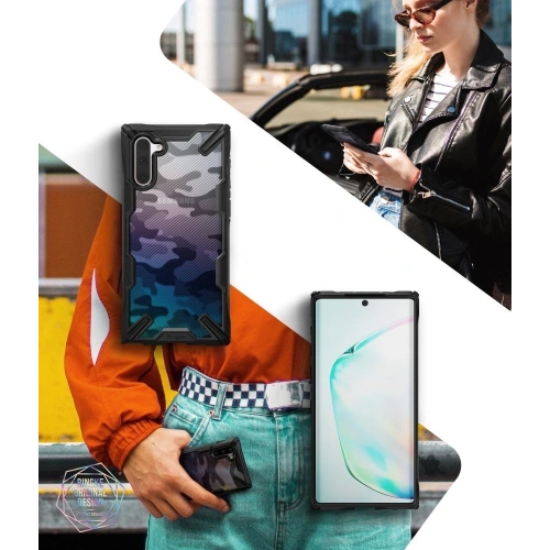 Etui Ringke Fusion-X Design Samsung Galaxy Note 10 Camo (Moro) Black