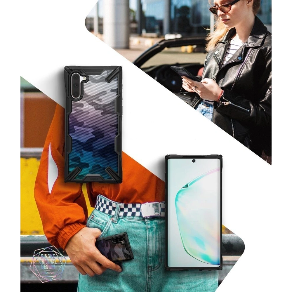 Hurtownia GSM - Etui Ringke Fusion-X Design Samsung Galaxy Note 10 Camo (Moro) černé - RGK941MOB - {ean13} - Hurt