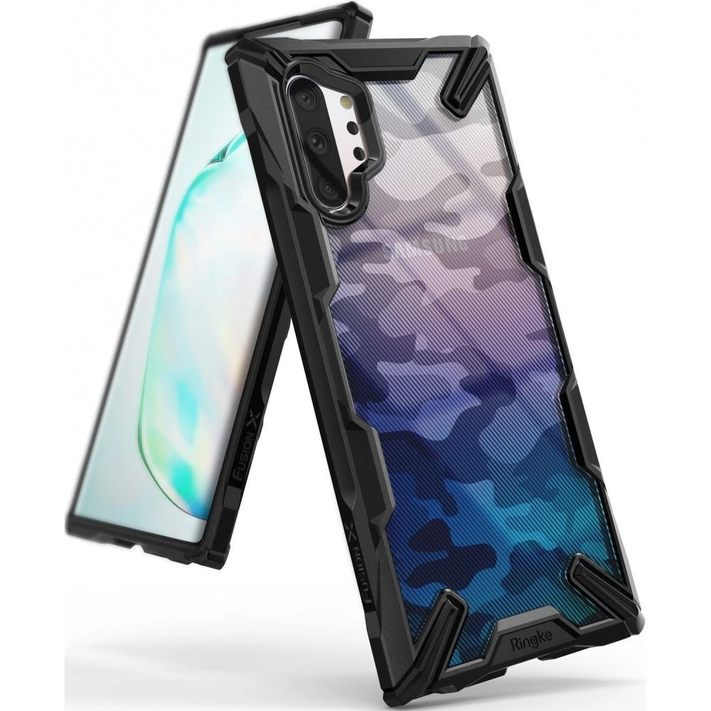 Hurtownia GSM - Etui Ringke Fusion-X Design Samsung Galaxy Note 10 Plus Camo (Moro) Černé - RGK949MOB - {ean13} - Hurt
