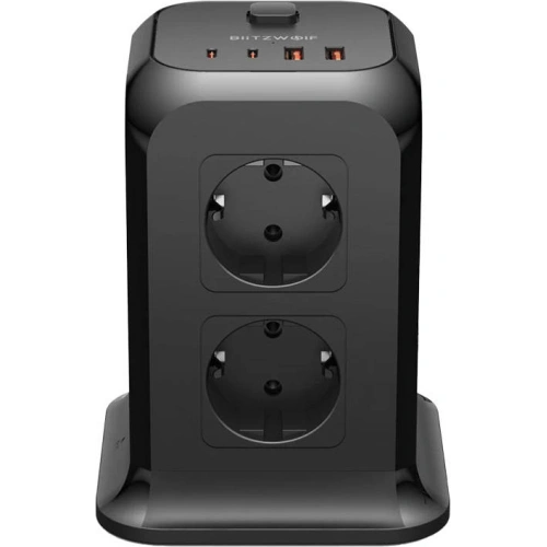 Ładowarka sieciowa z 8 gniazdami AC, 2x USB, 2x USB-C Blitzwolf BW-PC3 (czarna)