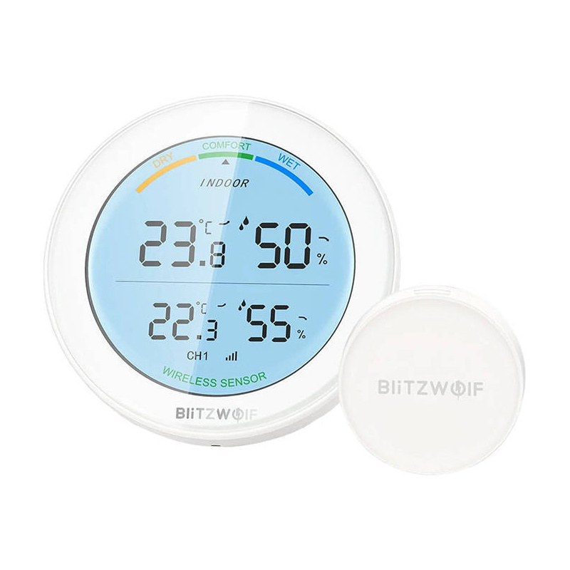 BlitzWolf Distributor - 5907489608398 - BLZ496 - Blitzwolf BW-WS01 Wireless weather station (white) - B2B homescreen