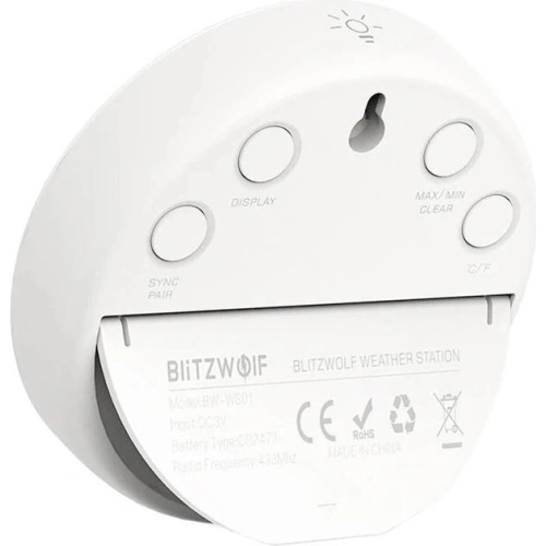 Bezprzewodowa stacja pogodowa Wi-Fi Blitzwolf BW-WS01 (biała)
