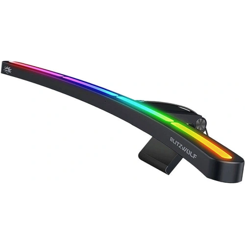 Lampa Blitzwolf BW-CML3 na zakrzywiony monitor, RGB (czarna)
