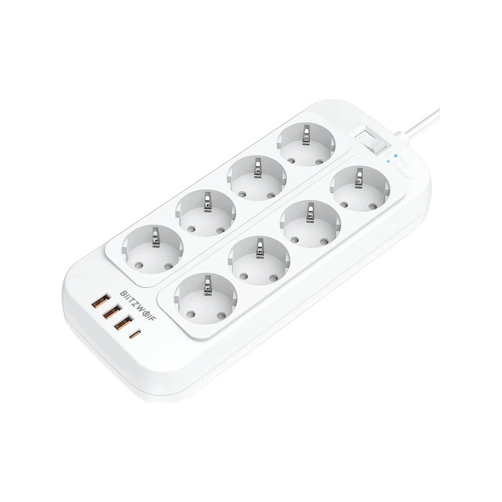 Hurtownia GSM - Napájecí lišta Blitzwolf BW-PC2, 8 zásuvek + 3x USB, 1x USB-C, 2500W - BLZ498 - {ean13} - Hurt