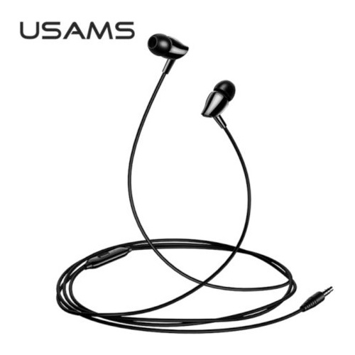 Usams Distributor - 6958444982298 - USA713BLK - USAMS Earphones stereo EP-37 3,5 mm black HSEP3701 - B2B homescreen