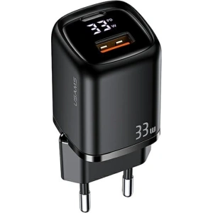 Ładowarka sieciowa USAMS T46 1xUSB-C+1xUSB 33W PD3.0 +QC3.0 Fast Charging czarny/black CC152TC01