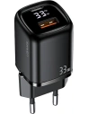 Hurtownia GSM - Síťová nabíječka USAMS T46 1xUSB-C+1xUSB 33W PD3.0 +QC3.0 Rychlé nabíjení černá/black CC152TC01 - USA547BLK - {ean13} - Hurt