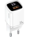 Nabíječka USAMS T46 1xUSB-C+1xUSB 33W PD3.0 +QC3.0 Rychlé nabíjení bílá/white CC152TC02