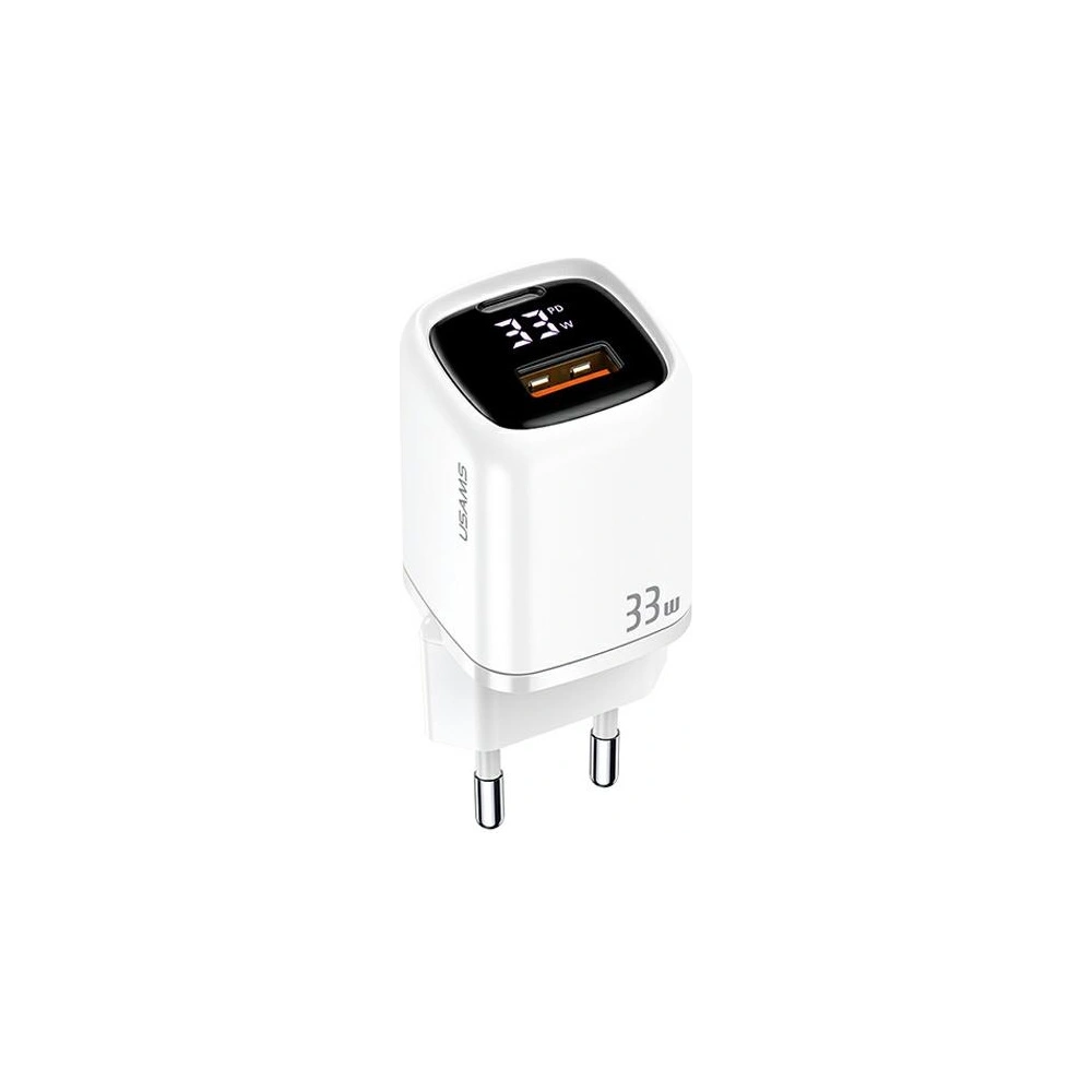 Hurtownia GSM - Nabíječka USAMS T46 1xUSB-C+1xUSB 33W PD3.0 +QC3.0 Rychlé nabíjení bílá/white CC152TC02 - USA546WHT - {ean13} - Hurt