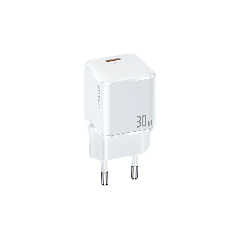 Hurtownia GSM - Ładowarka sieciowa USAMS T45 mini 1xUSB-C 30W PD3.0 Fast Charging biały/white CC148TC02 - USA538WHT - {ean13} - Hurt