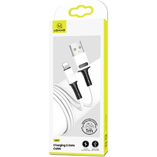 Kabel USAMS U52 lightning 2A Fast Charge 1m biały/white SJ434USB01
