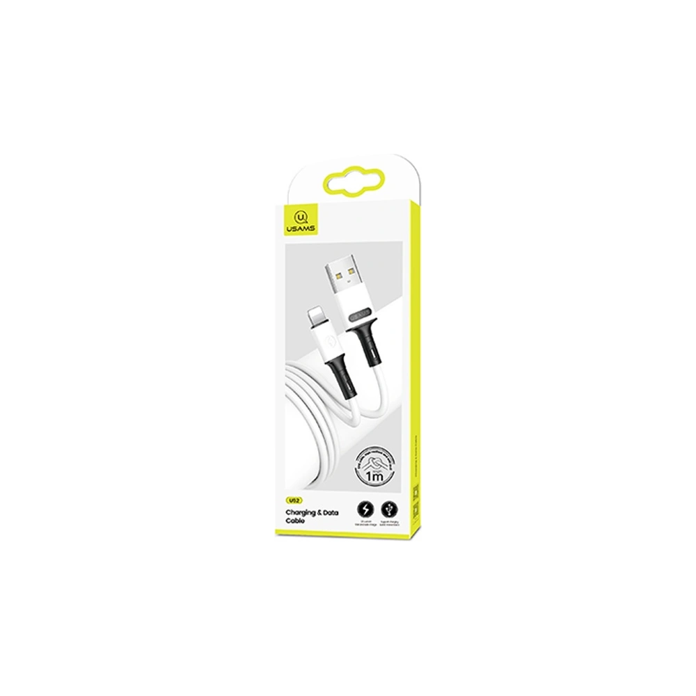 Hurtownia GSM - Kabel USAMS U52 lightning 2A Fast Charge 1m biały/white SJ434USB01 - USA394WHT - {ean13} - Hurt