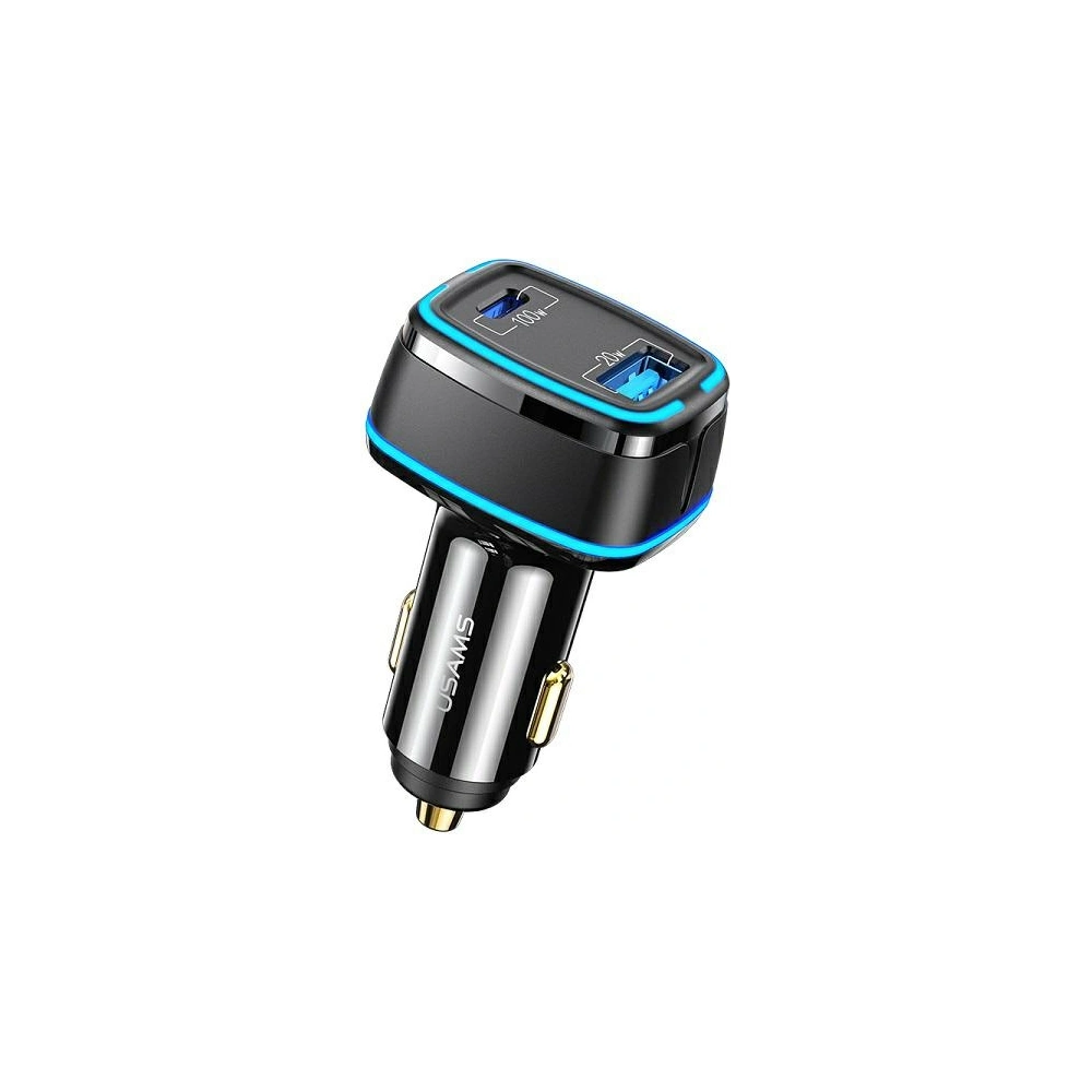 Hurtownia GSM - Autonabíječka USAMS C24 1xUSB+1xUSB-C 120W Rychlé nabíjení černá/black CC142TC01 - USA484BLK - {ean13} - Hurt