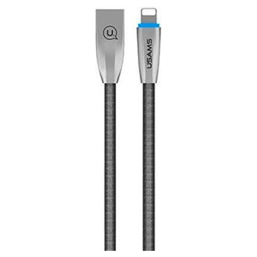 Kabel pleciony USAMS U-Light Lightning szary/gray 1,2m IPZSUSB02