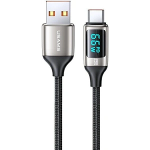 Hurtownia GSM - Kabel pleciony USAMS U78 USB-C 1.2m LED 6A Fast Charging biały/white SJ544USB02 - USA333WHT - {ean13} - Hurt
