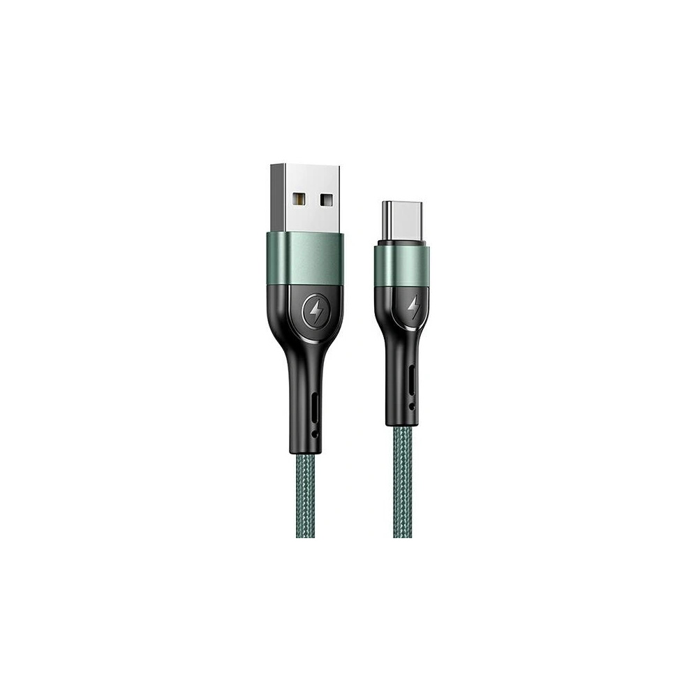 Hurtownia GSM - Kabel pletený USAMS U55 2A USB-C U55 zelený/green 1m SJ449USBSG02 - USA325GRN - {ean13} - Hurt