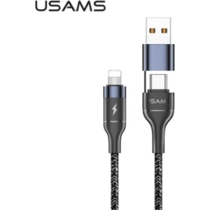 Hurtownia GSM - Kabel pleciony USAMS U31 USB-C/USB na lightning 30W PD Fast Charge czarny/black SJ404USB01 - USA284BLK - {ean13} - Hurt