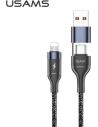 Kabel pleciony USAMS U31 USB-C/USB na lightning 30W PD Fast Charge czarny/black SJ404USB01