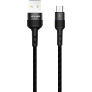 Wholesale USAMS Nylon Cable U26 microUSB 1m 2A Fast Charging black SJ312MC01 (US-SJ312) SJ312USB01 - USA275BLK - {ean13} - Hurt