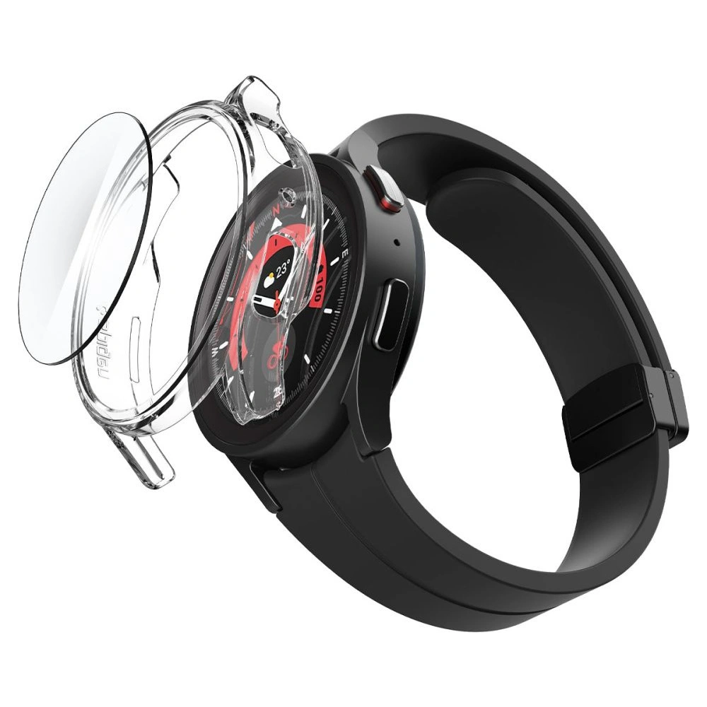 Hurtownia GSM - Case Spigen Thin Fit + Glas Samsung Galaxy Watch 5 Pro 45mm Crystal Clear - SPN2318 - {ean13} - Hurt