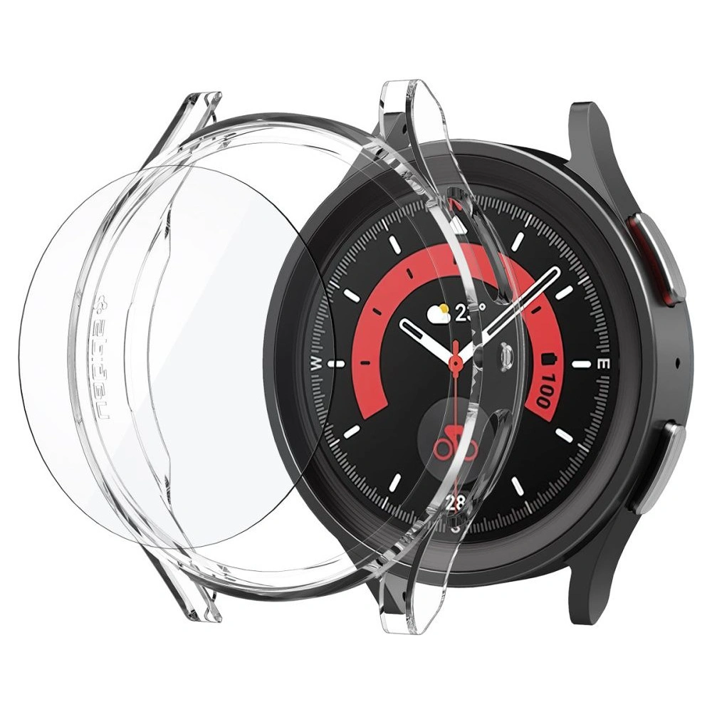 Hurtownia GSM - Case Spigen Thin Fit + Glas Samsung Galaxy Watch 5 Pro 45mm Crystal Clear - SPN2318 - {ean13} - Hurt