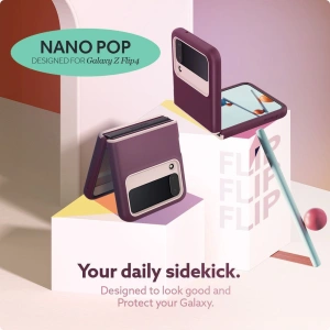 Wholesale Caseology Nano Pop Samsung Galaxy Z Flip 4 Burgundy Bean - CSL064 - {ean13} - Hurt