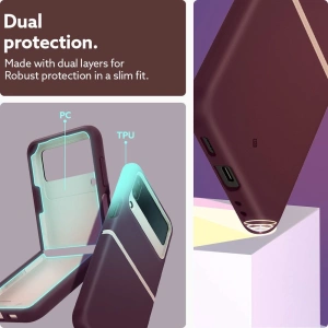 Etui Caseology Nano Pop Samsung Galaxy Z Flip 4 Burgundská fazole