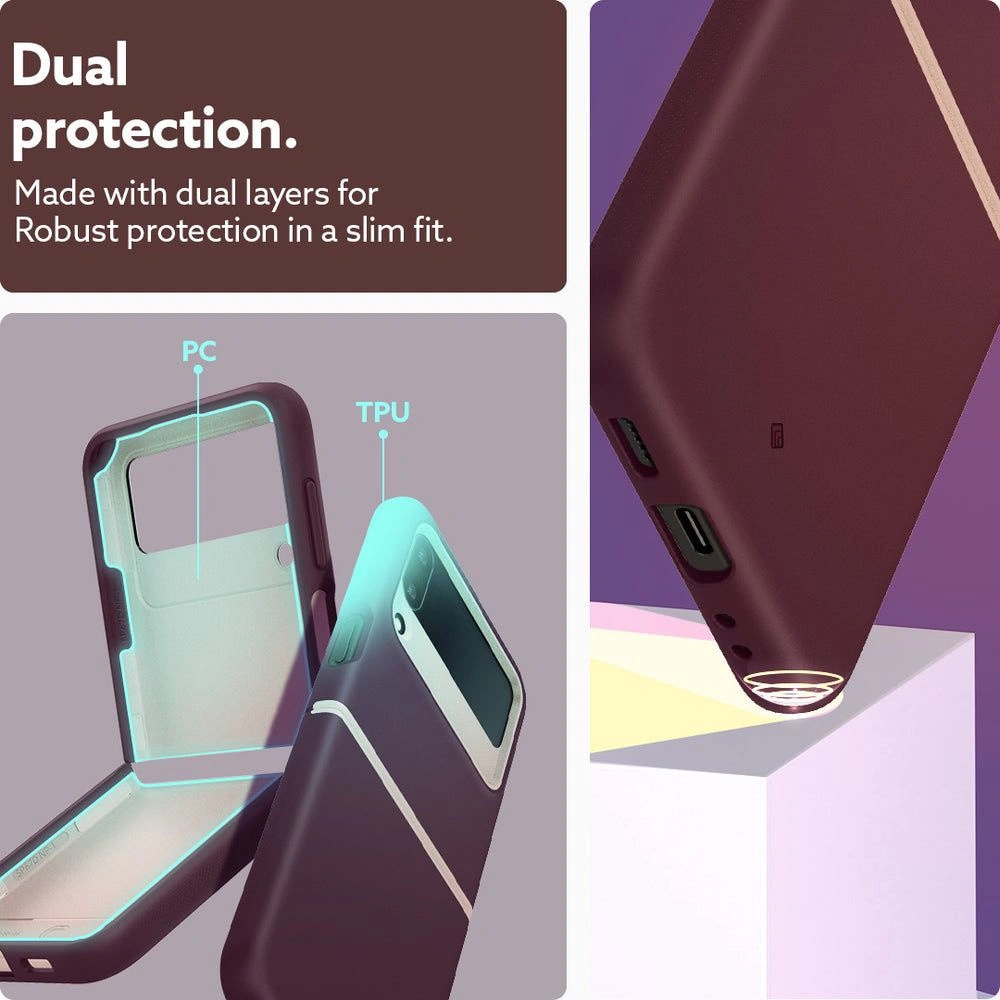 Hurtownia GSM - Etui Caseology Nano Pop Samsung Galaxy Z Flip 4 Burgundská fazole - CSL064 - {ean13} - Hurt