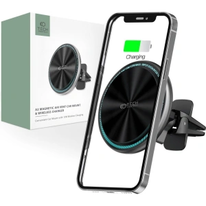 Hurtownia GSM - Uchwyt samochodowy Tech-Protect A2 Magnetic MagSafe Vent Car Mount Wireless Charger 15W Black - THP1300 - {ean13} - Hurt