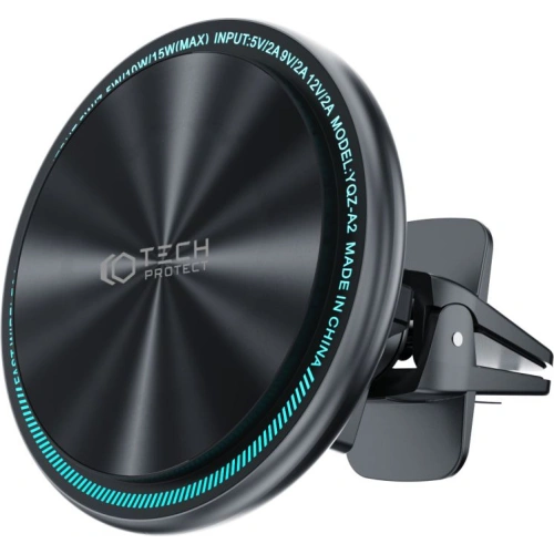 Uchwyt samochodowy Tech-Protect A2 Magnetic MagSafe Vent Car Mount Wireless Charger 15W Black