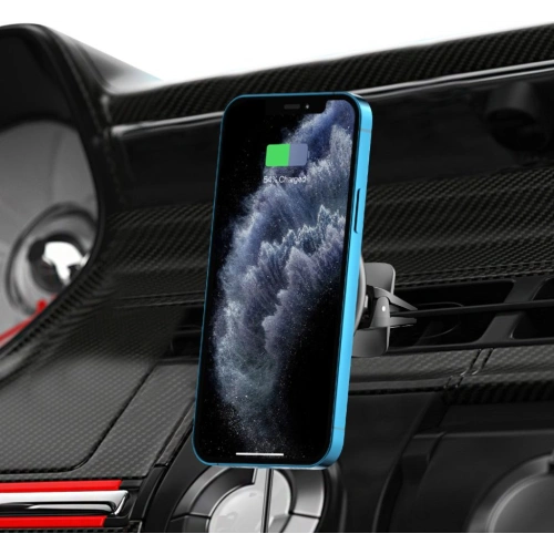 Uchwyt samochodowy Tech-Protect A2 Magnetic MagSafe Vent Car Mount Wireless Charger 15W Black