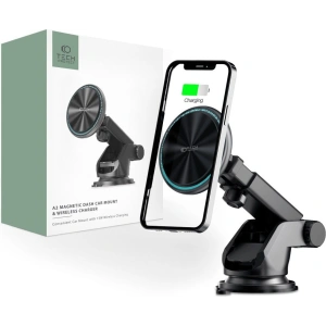 Hurtownia GSM - Upevnění do auta Tech-Protect A2 Magnetic MagSafe Dash Car Mount Wireless Charger 15W Černá - THP1301 - {ean13} - Hurt