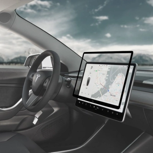 Matowa folia ochronna Moshi iVisor AG Tesla Model 3/Y (czarna ramka)