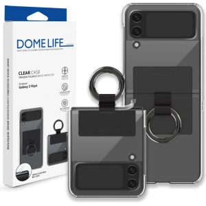 Wholesale Whitestone Clear Case Ring Samsung Galaxy Z Flip 4 Black - WSD070 - {ean13} - Hurt