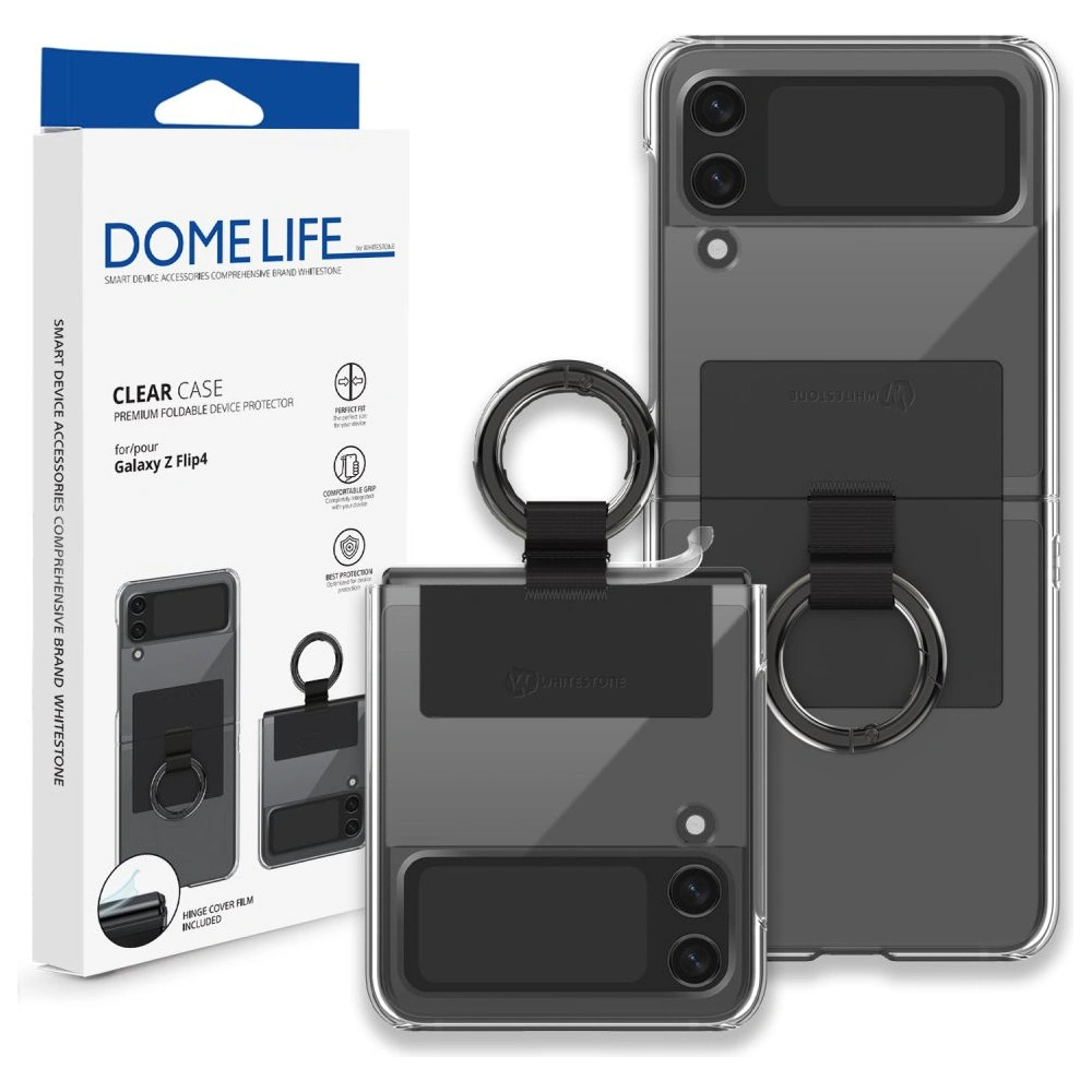 Hurtownia GSM - Etui Whitestone Clear Case Ring Samsung Galaxy Z Flip 4 Černé - WSD070 - {ean13} - Hurt