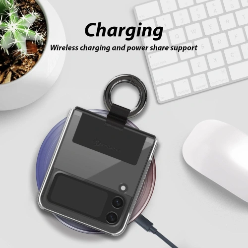 Etui Whitestone Clear Case Ring Samsung Galaxy Z Flip 4 Beige