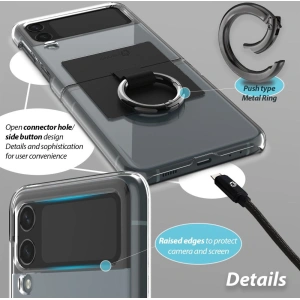 Wholesale Whitestone Clear Case Ring Samsung Galaxy Z Flip 4 Beige - WSD071 - {ean13} - Hurt