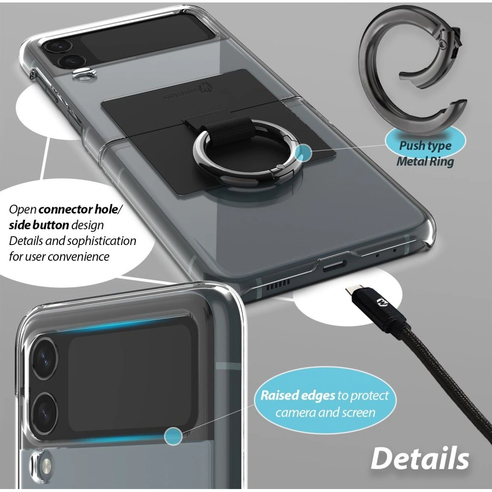 Hurtownia GSM - Etui Whitestone Clear Case Ring Samsung Galaxy Z Flip 4 Béžová - WSD071 - {ean13} - Hurt