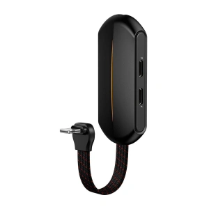 Hurtownia GSM - [OUTLET] Audio adapter Baseus GAMO L47 Lightning Mini Jack 3.5mm és 2x Lightning, RGB, 18W, DAC (fekete) - OT-314 - {ean13} - Hurt
