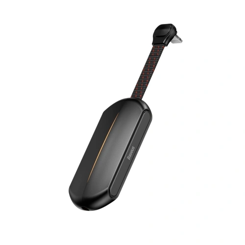 [OUTLET] Adapter audio Baseus GAMO L47 Lightning do Mini Jack 3.5mm i 2x Lightning, RGB, 18W, DAC (czarny)