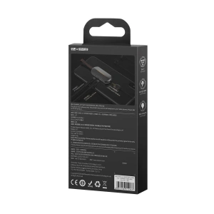 Hurtownia GSM - [OUTLET] Audio adapter Baseus GAMO L47 Lightning Mini Jack 3.5mm és 2x Lightning, RGB, 18W, DAC (fekete) - OT-314 - {ean13} - Hurt