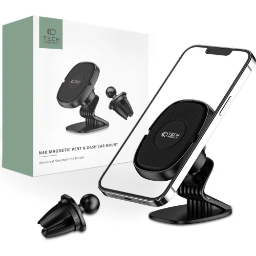 Uchwyt samochodowy Tech-Protect N40 Magnetic Dashboard & Vent Car Mount Black
